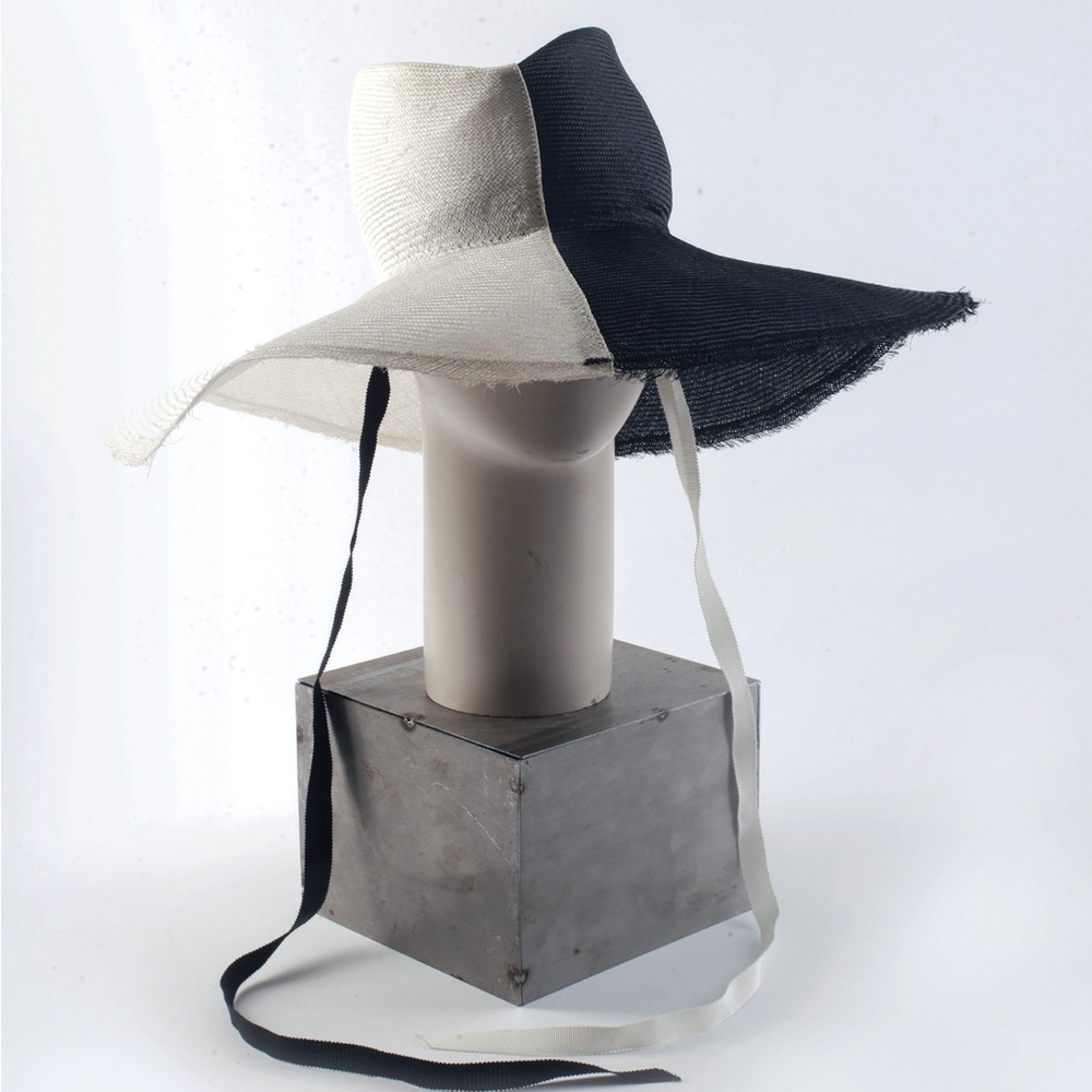 Two-Tone Black and White Women's Sun Hat